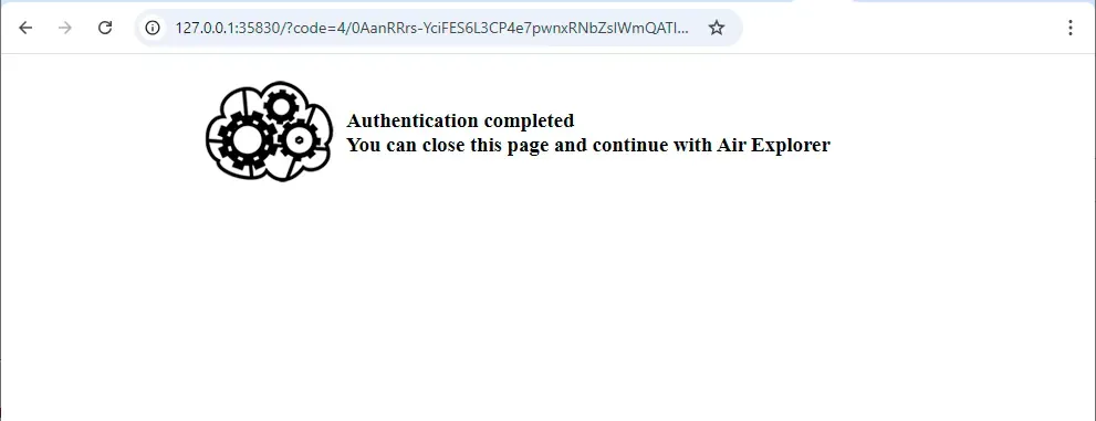 Finish the Google Drive connection